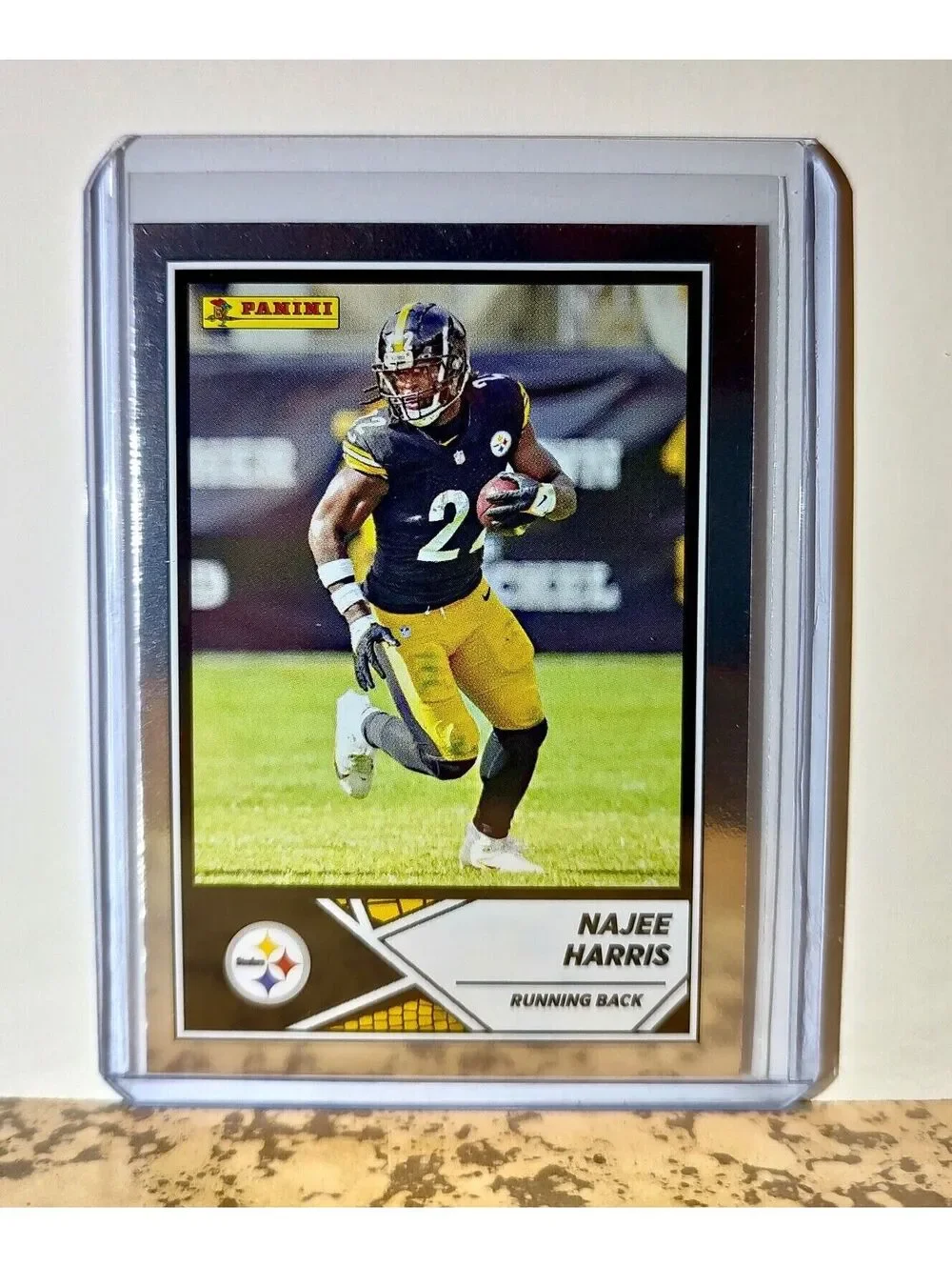 Najee Harris 2024 Panini NFL #13 Silver Foil Sticker Card Pittsburgh Steelers